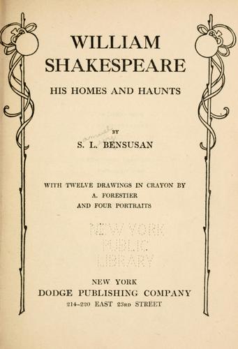 Cover for William Shakespeare