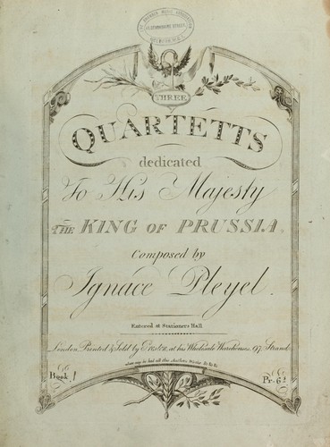 Cover for Three quartetts