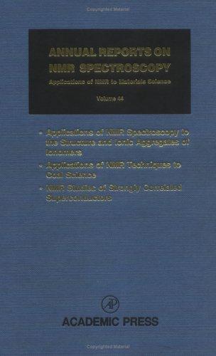 Cover for Annual Reports on NMR Spectroscopy, Volume 44 (Annual Reports on Nmr Spectroscopy)