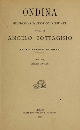 Cover for Ondina