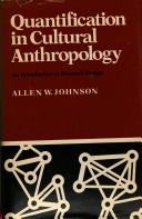 Cover for Quantification in cultural anthropology