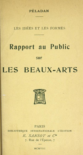 Cover for Rapport au public sur les beaux-arts