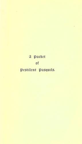 Cover for A packet of pestilent pasquils.