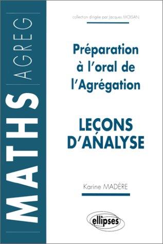 Cover for Leçons d'analyse