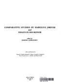 Cover for Comparative studies by Harold E. Driver and essays in his honor.
