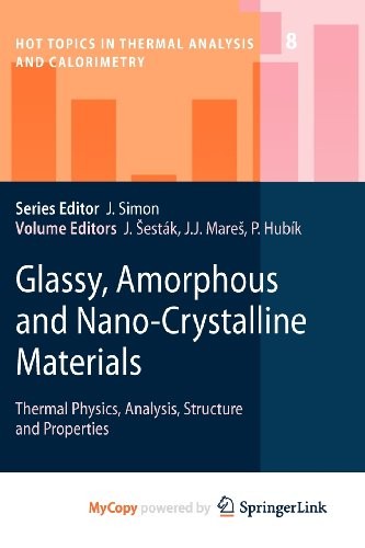 Cover for Glassy, Amorphous and Nano-Crystalline Materials