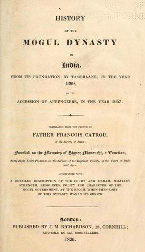 Cover for History of the Mogul dynasty in India