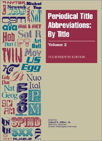 Cover for Periodical Title Abbreviations