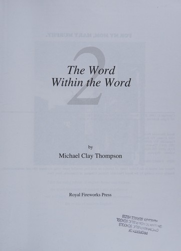 Cover for The Word Within the Word - Volume 2 - blue & yellow - royal fireworks press (The World Within the Word, Volume 2)