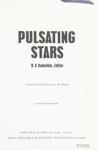Cover for Pulsating stars