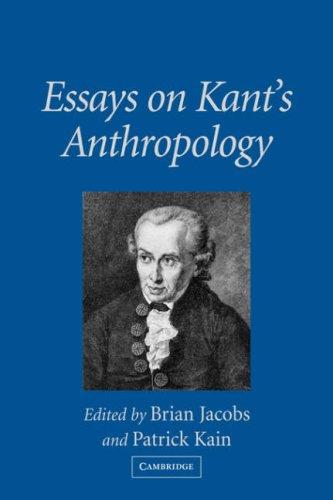 Cover for Essays on Kant's Anthropology