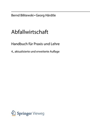 Cover for Abfallwirtschaft