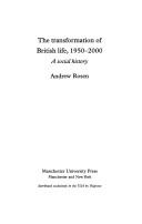 Cover for The Transformation of British Life 1950-2000