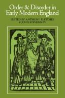 Cover for Order and disorder in early modern England