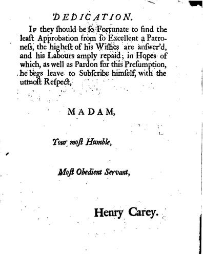 Cover for The dramatick works of Henry Carey.