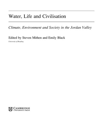 Cover for Water, life and civilisation