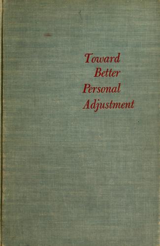 Cover for Toward better personal adjustment.