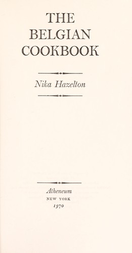 Cover for The Belgian cookbook