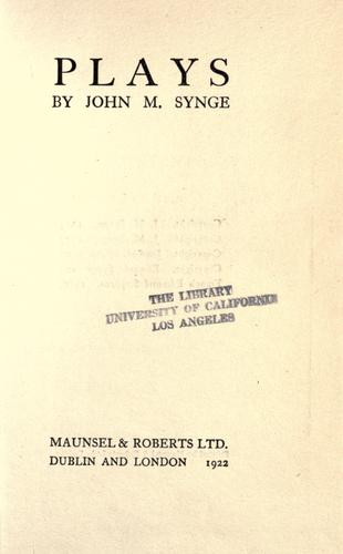 Cover for Plays