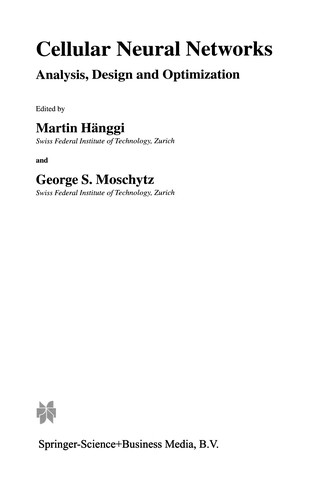 Cover for Cellular Neural Networks