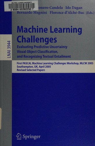 Cover for Machine learning challenges