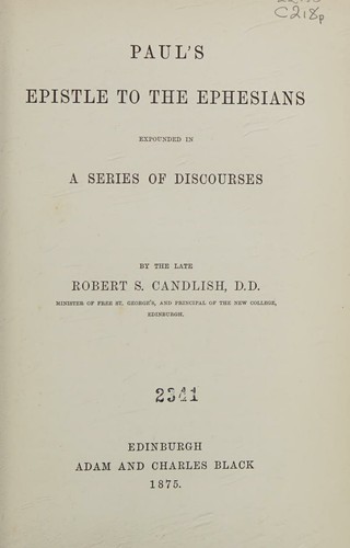 Cover for Paul's Epistles to the Ephesians Expounded in a Series of Discourses