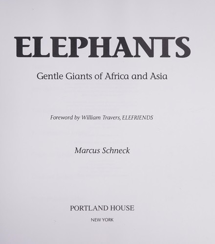 Cover for Elephants