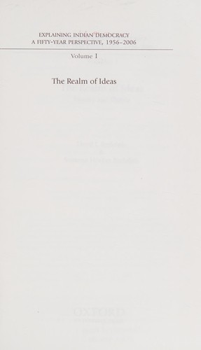 Cover for Explaining Indian Democracy A Fifty Year Perspective 1956-2006