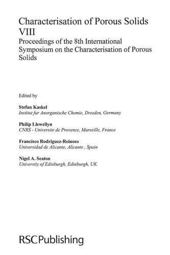 Cover for Characterisation of porous solids VIII