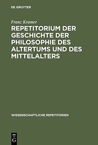 Cover for Repetitorium der Geschichte der Philosophie des Altertums und des Mittelalters
