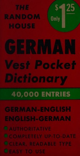 Cover for The German vest pocket dictionary: German-English, English-German.