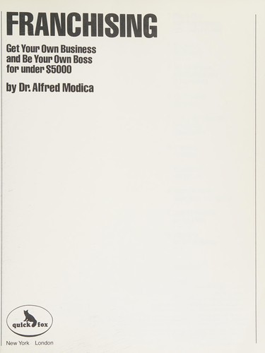 Cover for Franchising