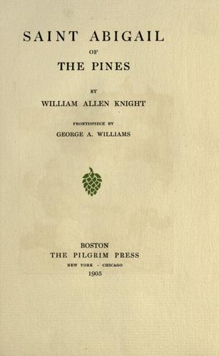 Cover for Saint Abigail of the pines