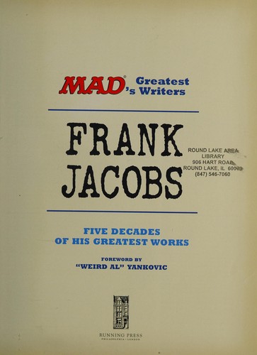 Cover for MAD's Greatest Writers : Frank Jacobs