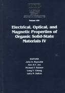 Cover for Electrical, Optical, and Magnetic Properties of Organic Solid-State Materials IV