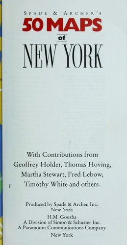 Cover for Spade and Archer's 50 Maps of New York