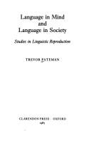 Cover for Language in mind and language in society