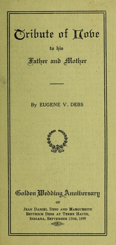 Cover for Tribute of love to his father and mother
