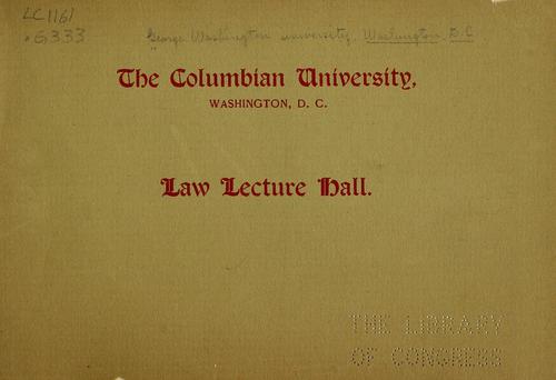 Cover for Law lecture hall
