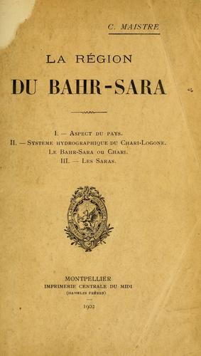 Cover for La région du Bahr-Sara