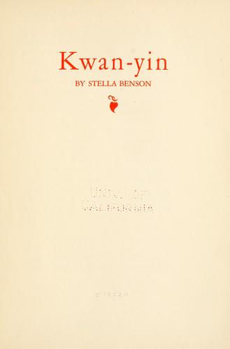 Cover for Kwan-yin