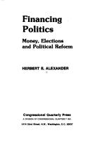 Cover for Financing politics