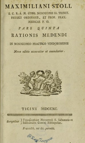 Cover for Rationis medendi, in nosocomio practico Vindobonensi