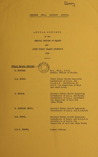 Cover for [Report 1958]