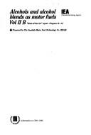 Cover for Alcohols and Alcohol Blends As Motor Fuels 3 Vol