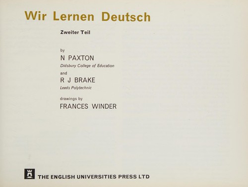 Cover for Wir Lernen Deutsch. Zweiter Teil