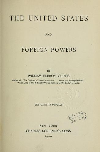 Cover for The United States and foreign powers