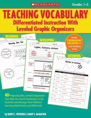 Cover for Teaching Vocabulary Differentiated Instruction With Leveled Graphic Organizers