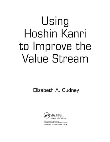 Cover for Using Hoshin Kanri to improve the value stream