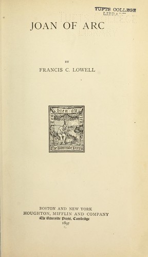 Cover for Joan of Arc